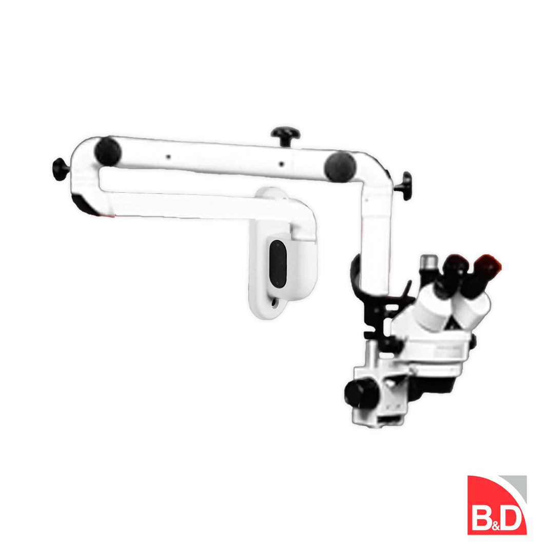 Braccio standard per microscopio pavimento_ parete con FISSAGGIO VERTICALE