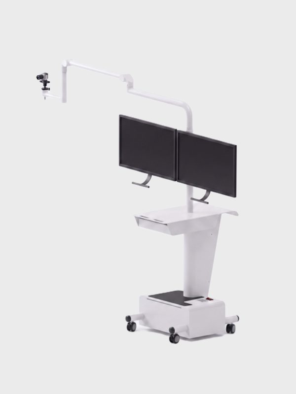 carrello stativo medicale xl con vassoio portastrumenti per reparti ospedalieri