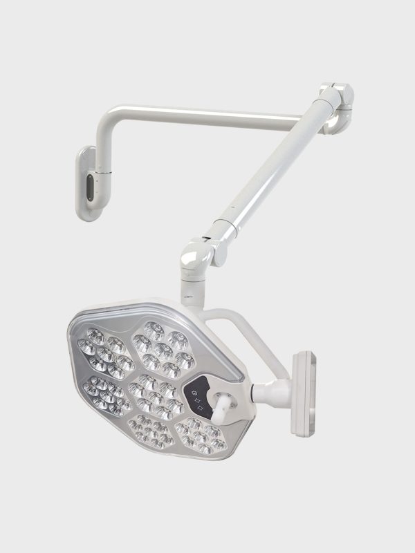 braccio articolato porta lampada per veterinaria con configurazioni di fissaggio multiple