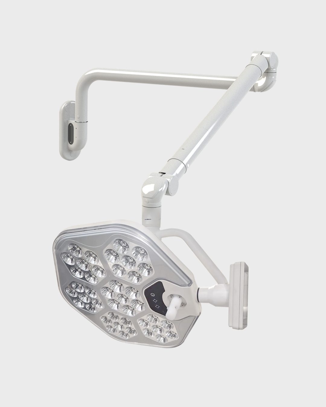braccio articolato porta lampada per veterinaria con configurazioni di fissaggio multiple
